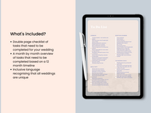 Load image into Gallery viewer, Wedding To-Do List & 12-Month Timeline (Digital Download)