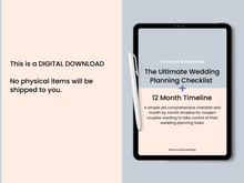 Load image into Gallery viewer, Wedding To-Do List & 12-Month Timeline (Digital Download)