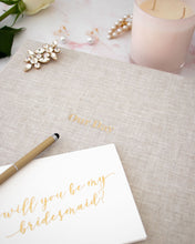 Load image into Gallery viewer, Bridesmaid Proposal Card – Elegant Gold Foil, Blank Inside